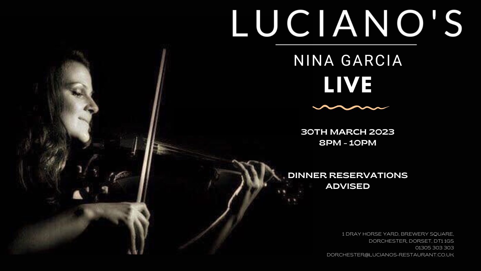 NINA GARCIA LIVE AT LUCIANOS 30TH MARCH