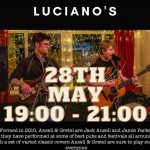 Bank holiday Live Music – Luciano’s Dorchester 28th May