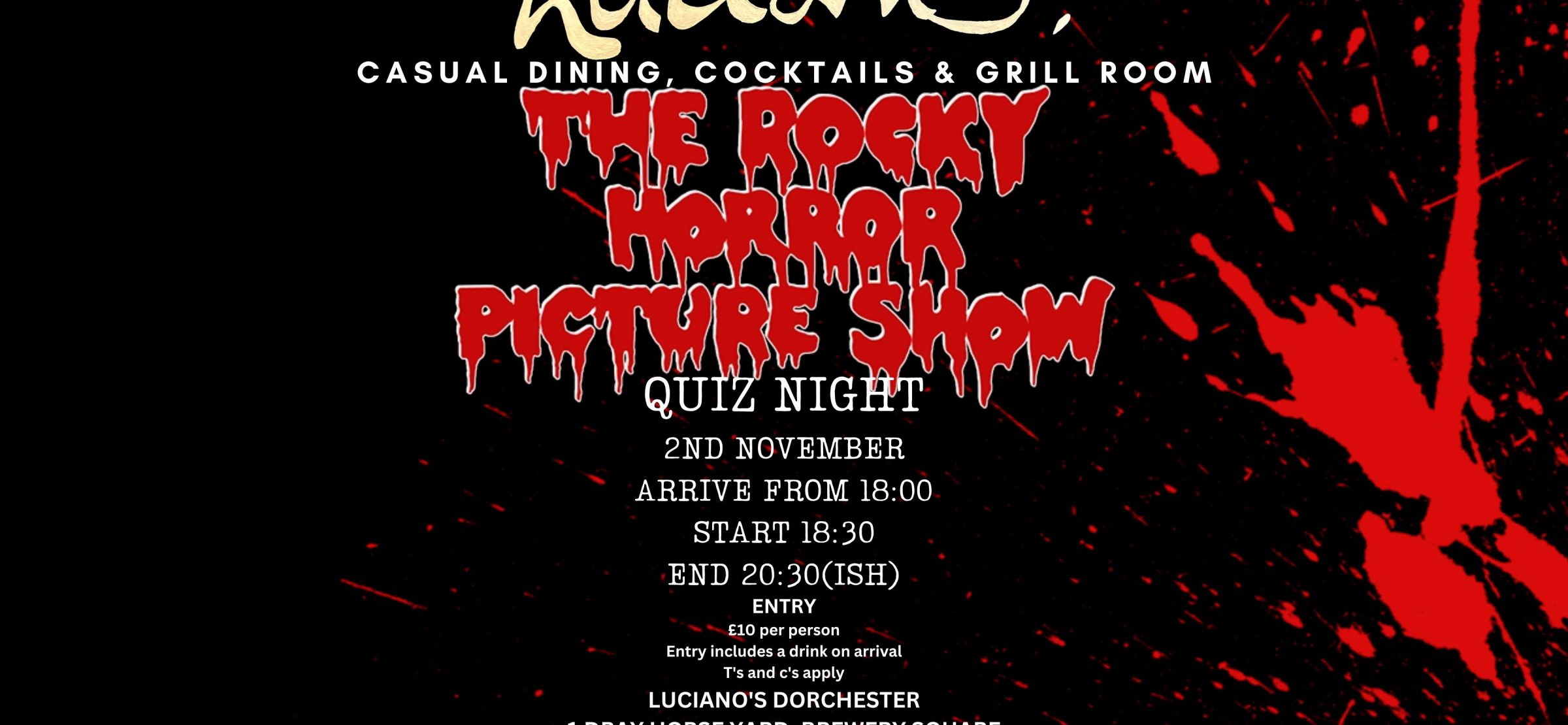 Rocky Horror picture show quiz night